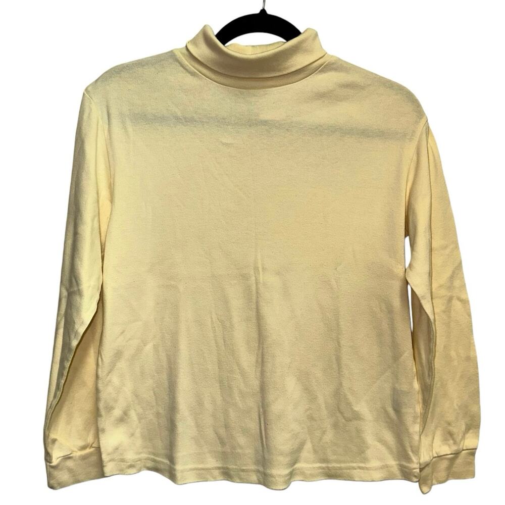 Vintage Basic Editions Yellow Turtleneck Long Sleeve Top XL